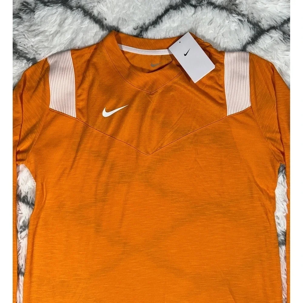 NIKE Dri-FIT Sideline Player Football Pullover Orange Men M *NEW* DJ5118-873 $60